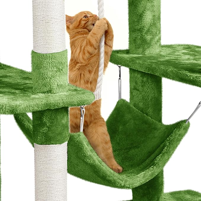 Yaheetech Cat Tree Cat Tower, 63in Multi-Level Cat Tree - Image 8