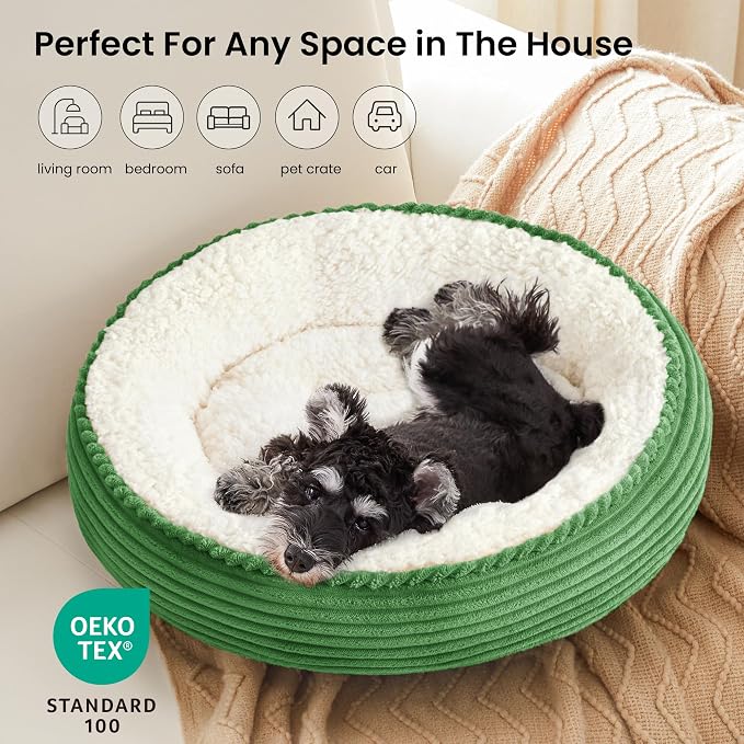 Love's cabin Round Donut Cat and Dog Cushion Bed, 25in Pet Bed - Image 6