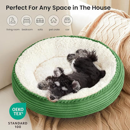 Love's cabin Round Donut Cat and Dog Cushion Bed, 25in Pet Bed - Image 6