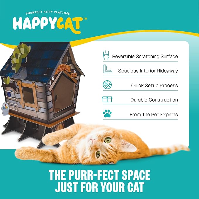 HappyCat Tree House Cat Scratcher House - Image 3