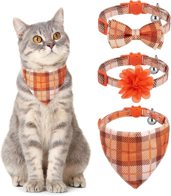 Breakaway Cat Collars with Bell & Cute Pendants by VKPETFR