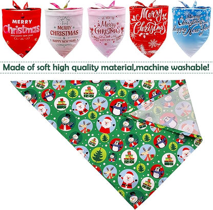 30 Pack Christmas Happy New Year Dog Bandanas Bulk 33 Inch Large Dog Bandanas - Image 3