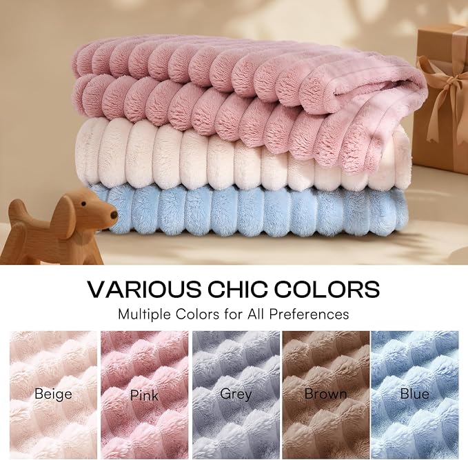 LINENLUX 1 Pack 3 Soft Dog Blanket Washable Warm Fleece Cat Blankets - Image 3