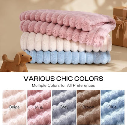 LINENLUX 1 Pack 3 Soft Dog Blanket Washable Warm Fleece Cat Blankets - Image 3