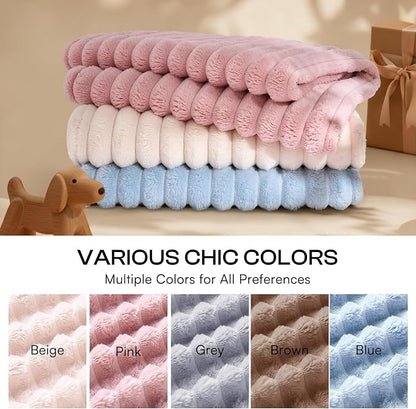 LINENLUX 1 Pack 3 Soft Dog Blanket Washable Warm Fleece Cat Blankets - Image 3