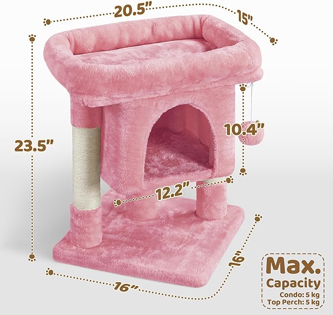 Yaheetech 23.5in Cat Tree Tower, Cat Condo - Image 3