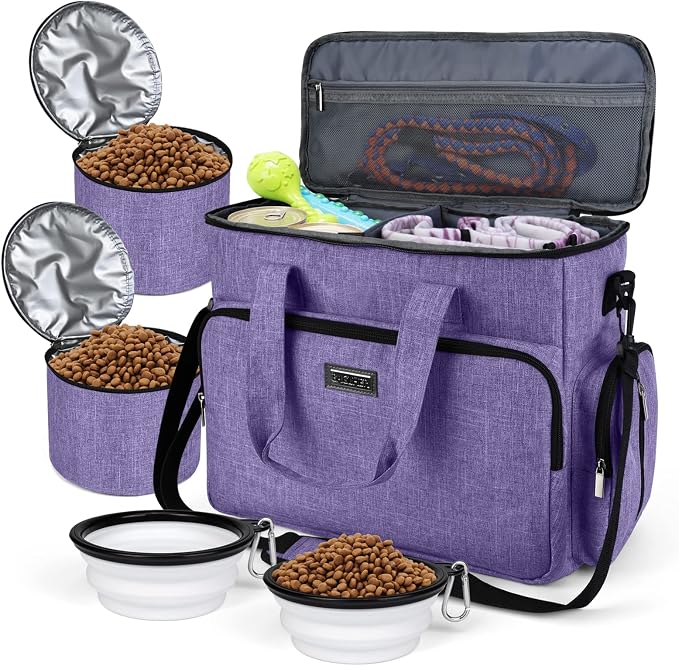 BAGLHER Dog Travel Bag, Airline Approved Pet Tote Organizer by BAGLHER