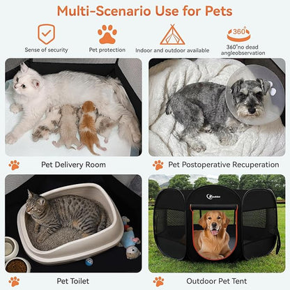 Dog Playpen, Large Puppy Pet Playpen, Dog Crate Tent Cage Indoor/Outdoor - Image 4