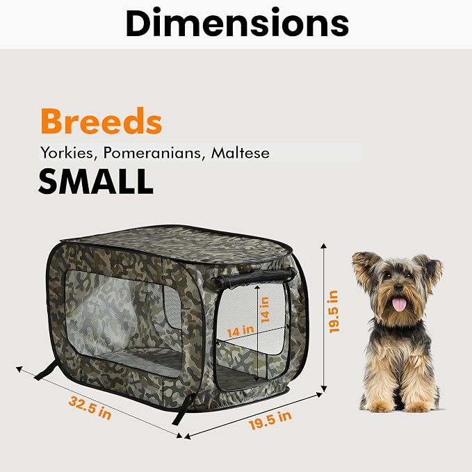 Beatrice Home Fashions Portable, Collapsible, Pop Up Kennel Travel Cat and Dog - Image 2