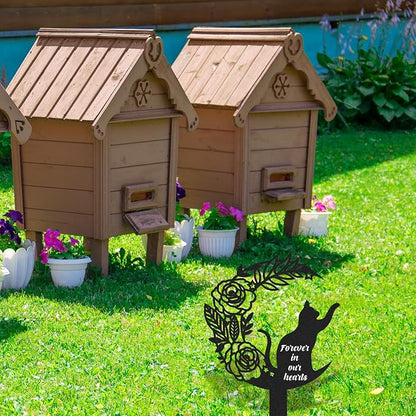 Pet Grave Markers Cat, Metal Memorial Plaques - Image 5