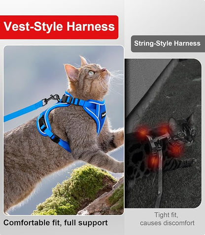 Cat Harness and Leash for Walking Escape Proof Soft Adjustable Cat Leash - Image 7