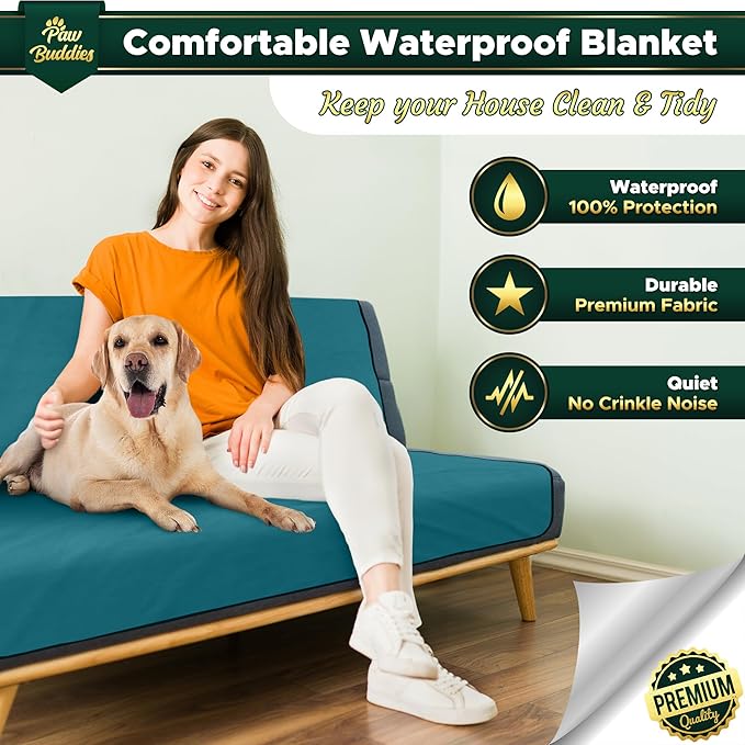Paw Buddies Waterproof Blanket – 80"x90" Washable Sofa Throw - Image 2
