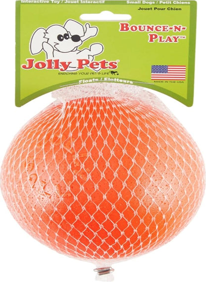 Jolly Pets Bounce-n-Play Dog Toy Ball, 4.5 Inches/Small, Model Number: 2545 OR by JollyPets