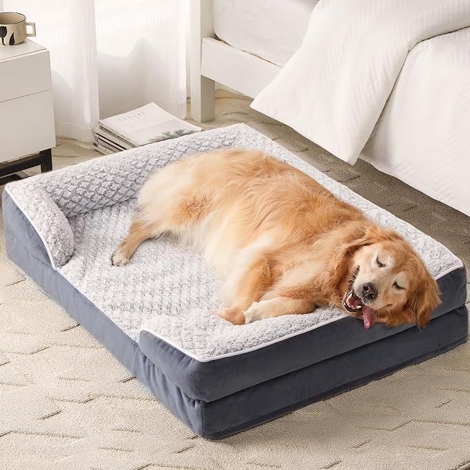 Orthopedic Dog Bed for Extra Large Dogs, Egg Crate Foam Bed for Extra Large Dogs by LEXTRO