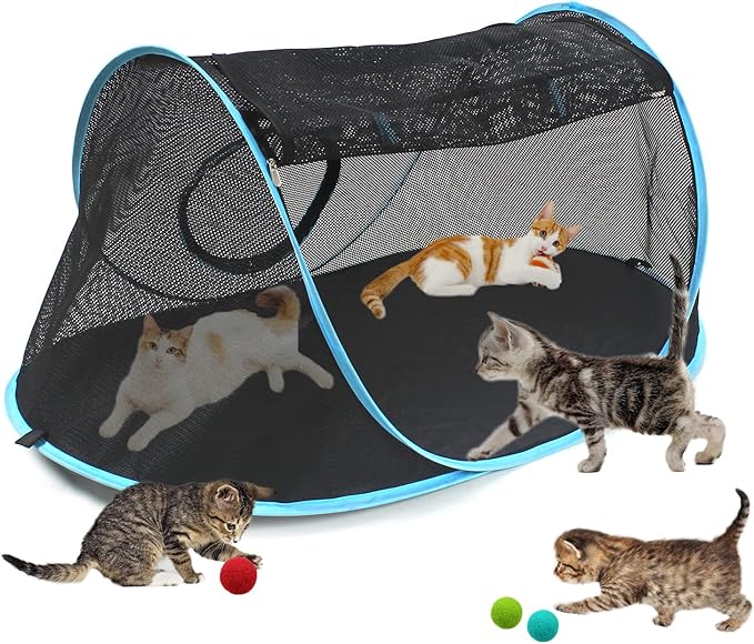 INTURN Cat Furniture Tent for Indoor and Outdoor Playpen Portable Cat Tunnels by Unknown