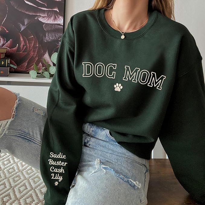 NAZENTI Custom Dog Mom Embroidered Sweatshirt - Image 6