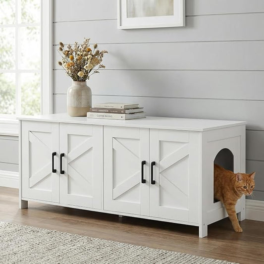 Homhedy Cat Litter Box Enclosure by Homhedy