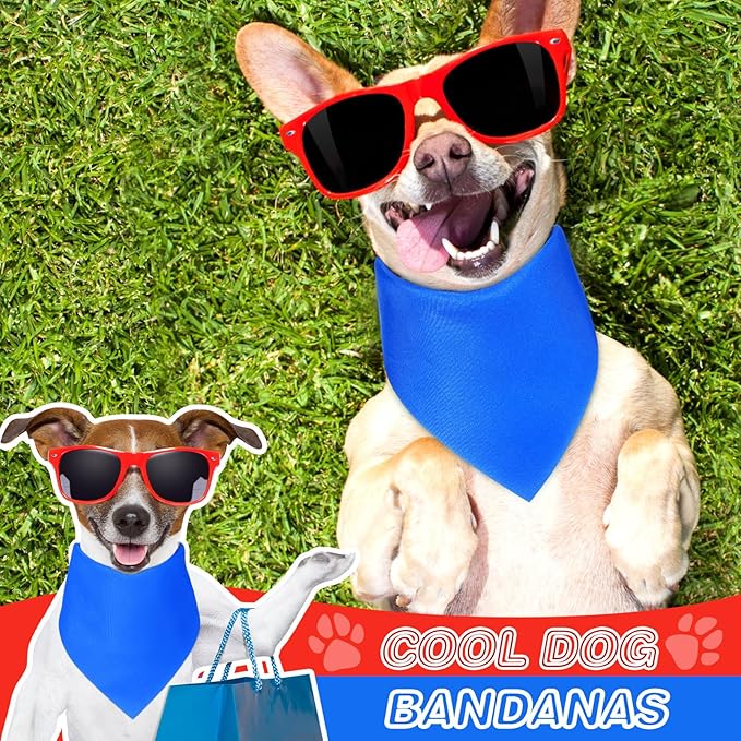 Abbylike 20 Pcs Sublimation Blank Dog Bandanas Plain Bandanas - Image 2
