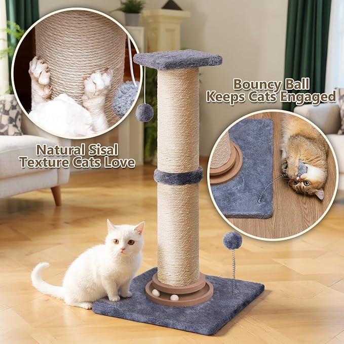 Fantasreen Cat Scratching Post 33 Inches Large and Thick, Cat Scratcher Post - Image 5