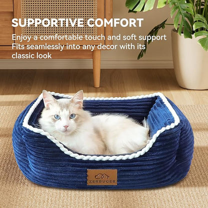 Cat Dog Bed for Pets, Rectangle Pet Bed Gift for Puppy and Kitten, Machine - Image 4