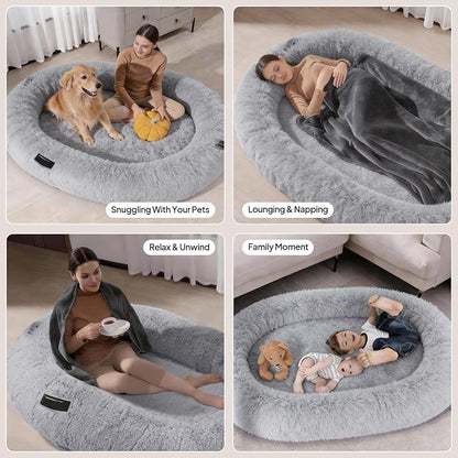 Giant Human Dog Bed for Adults and Pets, Waterproof & Machine Washable Cover - Image 3