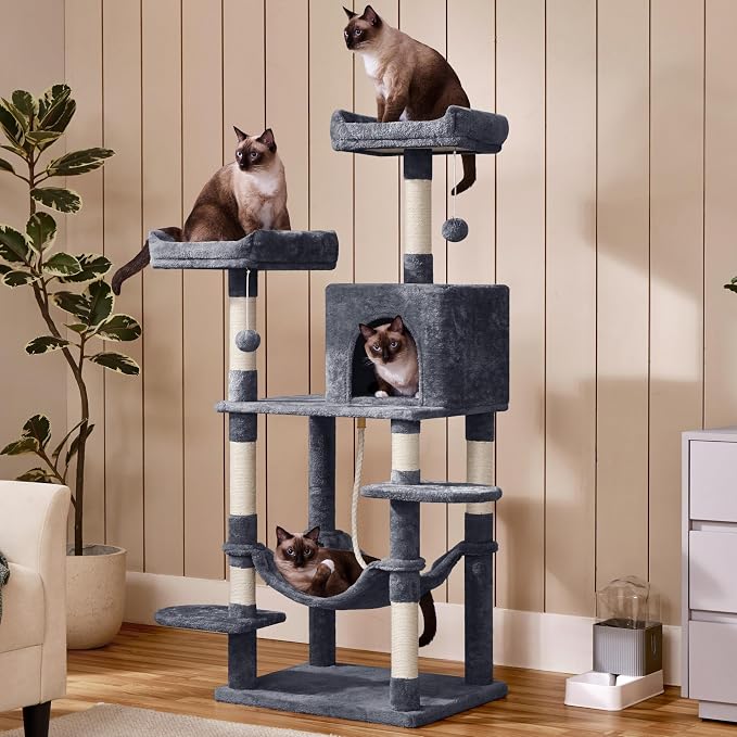 Yaheetech 59in Cat Tree Large Cat Tower - Image 2