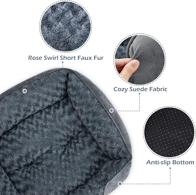 INVENHO Dog Bed Medium Size Dog, Orthopedic Warming Soft Calming Sleeping Puppy - Image 4