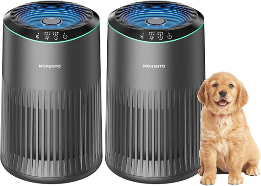 Air Purifiers for Bedroom Home for Smoke Pet Dander Odors, Air Purifier by MORENTO