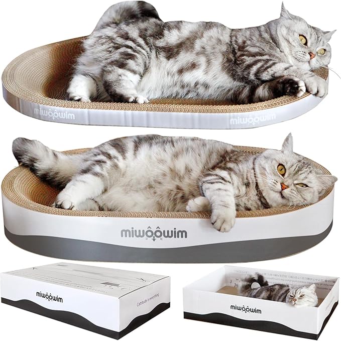 3PCS 23.6 Inch Extra Large Cat Scratcher Bed, Big Cats Box by miwooim