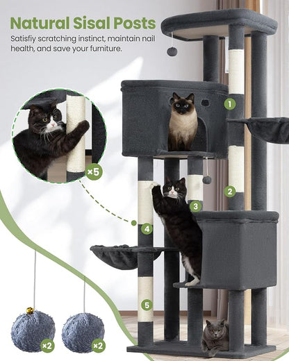 Extra Large Cat Tree, 84 Inch XXL Giant Cat Tower - Image 5