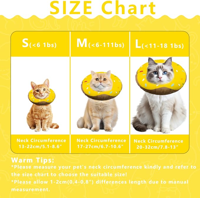Cat Cone Collar Soft, Adjustable Cat Recovery Collar Kitten Cones to Stop - Image 2