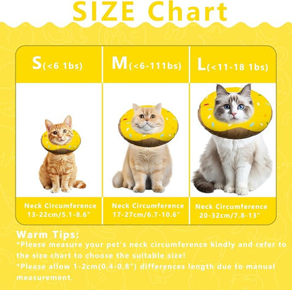 Cat Cone Collar Soft, Adjustable Cat Recovery Collar Kitten Cones to Stop - Image 2