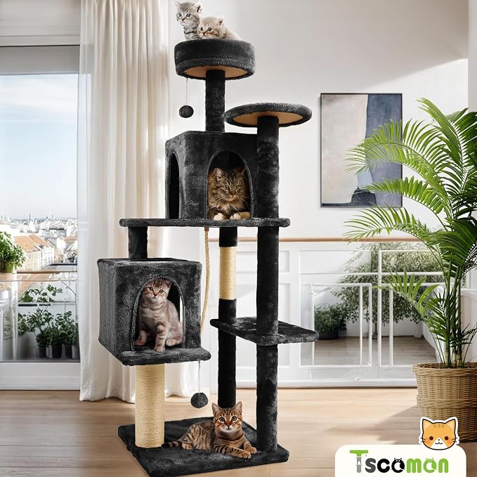 58.5inch Large Cat Tree Tower Condo - Image 6
