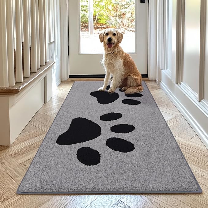Buganda Dog Door Mat for Muddy Paws, Absorbent Dirt Trapper Washable Indoor by Buganda