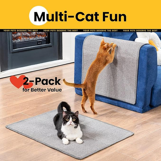 Cat Scratcher Mat, Natural Sisal Cat Scratch Pad - Image 2