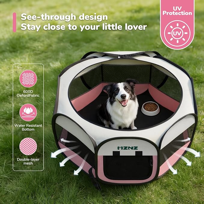 Dog Playpen, Portable Puppy Pet Crate Indoors - Image 4