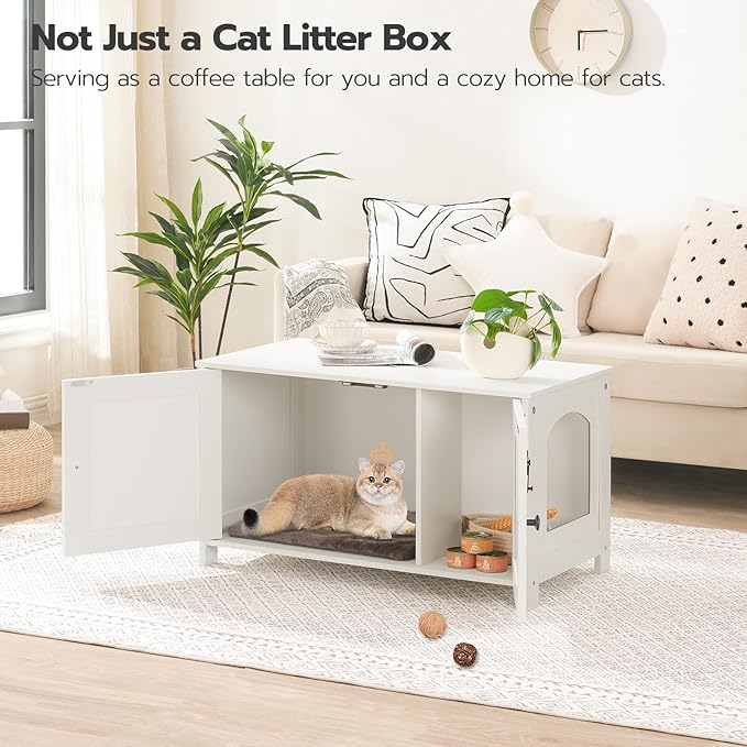 HOOBRO Litter Box Enclosure, Cat Litter Box Furniture - Image 3