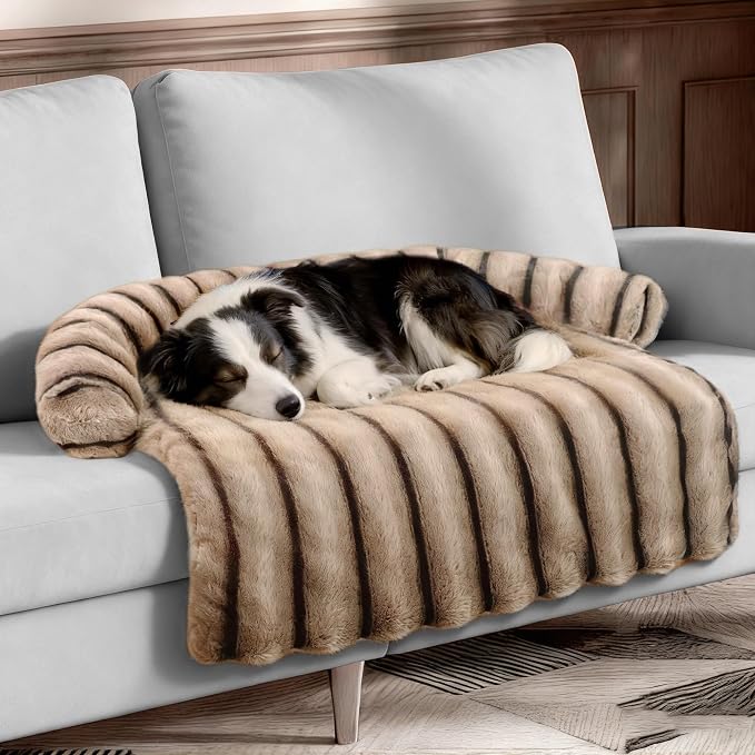 Large Dog Couch Bed, Fluffy Washable Couch Protector by WATANIYAPET