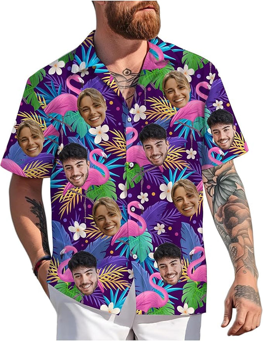 Custom Hawaiian Shirt with Face Photo Picture by GLOXO