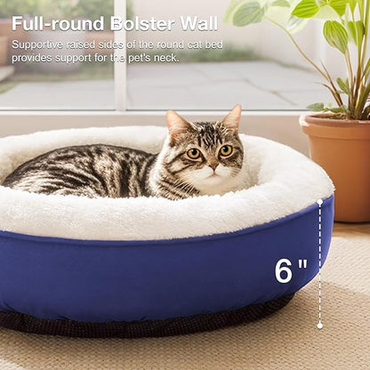 Love's cabin Round Donut Cat and Dog Cushion Bed, 20in Pet Bed - Image 6