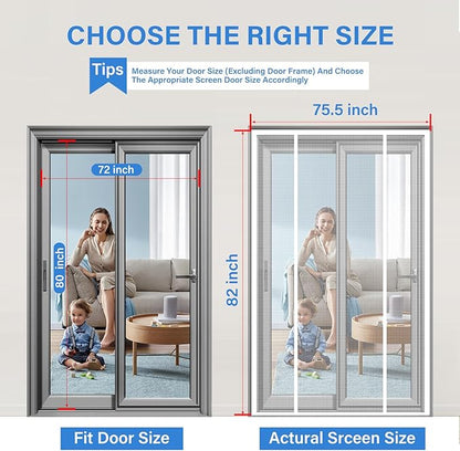 Magnetic Screen Door Upgraded PET Mesh Stronger Than Fiberglass and Polyester - Image 2