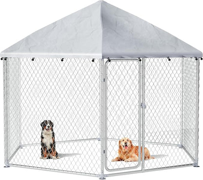 9.1x9.1 FT Outdoor Dog Kennel Heavy Duty Dog Enclosure by docagt