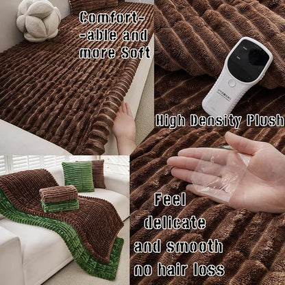 Sofa Cover Fuzzy Couch Cover for Pet, Couch Covers for Dogs Washable Non-Slip - Image 3