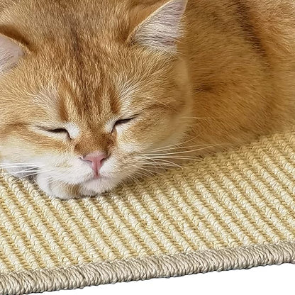 Cat Scratcher Mat, 23.6x15.7' Natural Sisal Scratching Pad - Image 4