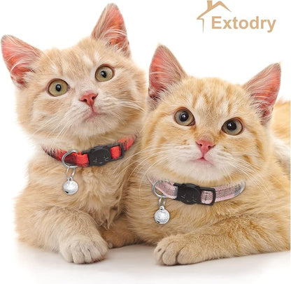 6 Pack Classic Plaid Cat Collars - Image 2