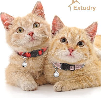 6 Pack Classic Plaid Cat Collars - Image 2