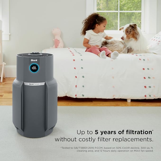 Shark Air Purifier for Home, NeverChange Max, 300 sq. ft. for Large Room - Image 7