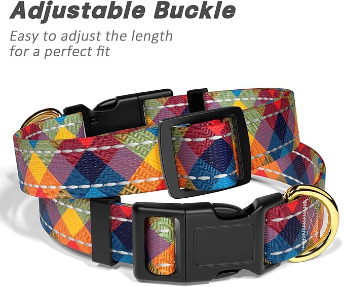 Reflective Dog Collar for Small Dogs, Cute Boho Adjustable Heavy-Duty Nylon - Image 6