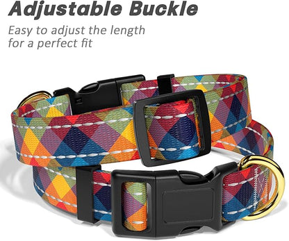 Reflective Dog Collar for Medium Dogs, Cute Boho Adjustable Heavy-Duty Nylon - Image 6