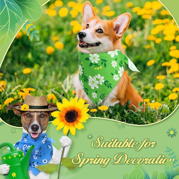 Weewooday 50 Pcs Spring Dog Bandanas Bulk - Image 2